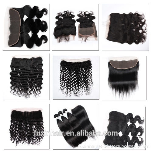 100 Premium Virgin Hair Bundles And Closure Set Peruvian Hair With Film Lace Frontal Cambodian Wavy Hair Body Wave With Closure